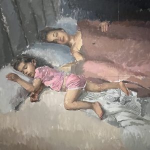 Madre e hija durmiendo